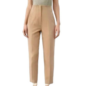 Zara Tan Highwaisted Brown Trousers Ankle Pants Work Pants SZ Large